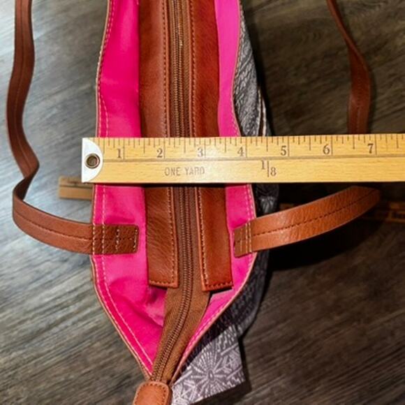 THE SAK Hasley Happy & Free Gray Shadow Tote Purse Batik Boho - Picture 16 of 16